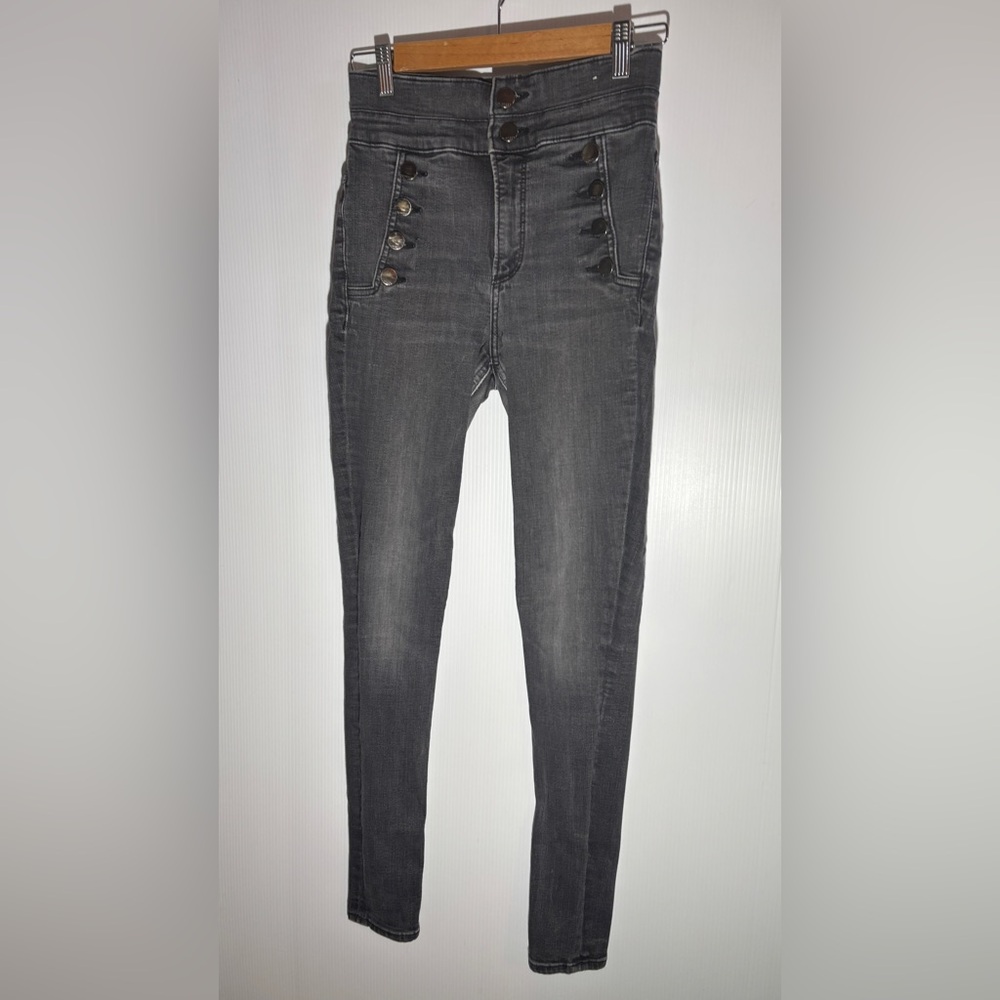 Women's Gray High-Waisted Jeans